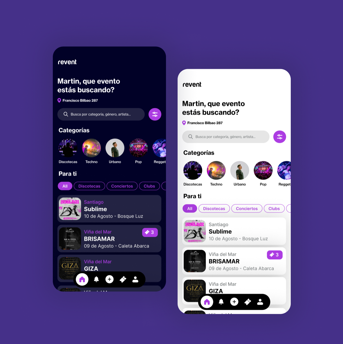 Revent – Ticket Resale App app redesign