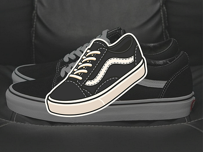 Vans Old Skool👟 card design font icon idea illustration pattern plant sign ui
