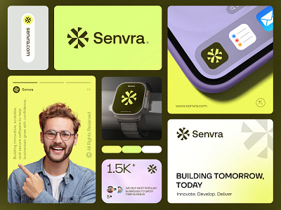 Senvra Logo and Branding Design ai logo brand identity branding design graphic design icon identity logo logo creation logo design logo designer logo presentation logodesign logos logotype design software logo tech logo technology vector visual identity