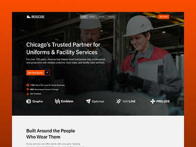 Roscoe Homepage Revamped — 100YO Company — Design Case Study branding bts clean design figma inspiration research service ui user experience website