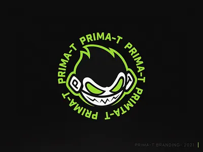 Prima-T | Logo Design esports gaming logo illustration logo design mascot logo monkey primate sport logo