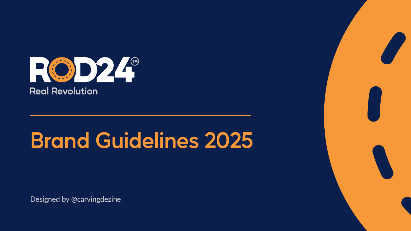 Rod24 Brand Identity & Guidelines 2025 24 logo app logo brand identity branding carvingdezine graphic design illustration logo minimal logo ride sharing ride sharing app rod logo startup vector visual identity