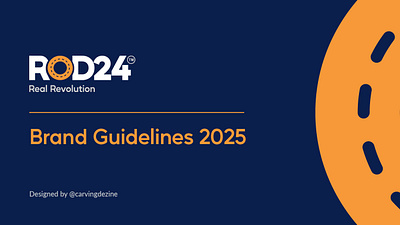 Rod24 Brand Identity & Guidelines 2025 24 logo app logo brand identity branding carvingdezine graphic design illustration logo minimal logo ride sharing ride sharing app rod logo startup vector visual identity