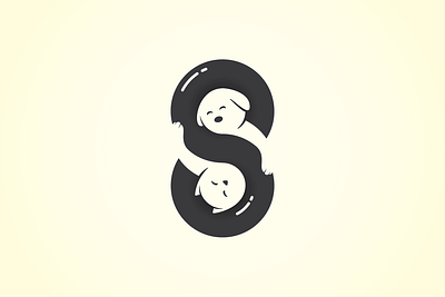 8 Pet Services Letter S Logo animals branding cat connect design dog friend graphic design illustration infinity letter s logo number 8 pet together typography vector