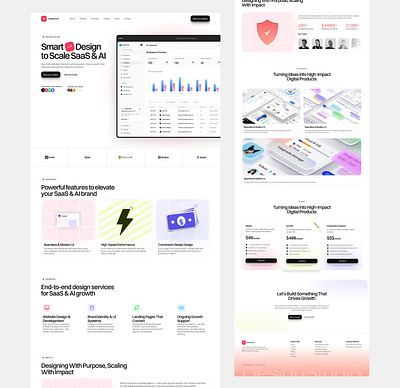 SaaS Landing Page figma landingpage saas uiux website
