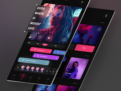 Video Editor ⚡️☄️ android app app application concept design design edit mobile ui ux video video app video editing