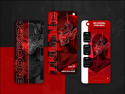 3d App - Home Screen animation branding design design app illustration illustrator ui ui ux uidesign uiux