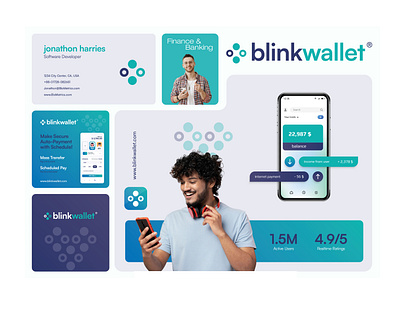BlinkWallet | Brand Identity Design adobe illustrator banking app branding design graphic design instant transfer