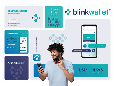 BlinkWallet | Brand Identity Design adobe illustrator adobe indesign agenda document banking app booklet brand guideline branding branding design brochure graphic design handout instant transfer print design ui