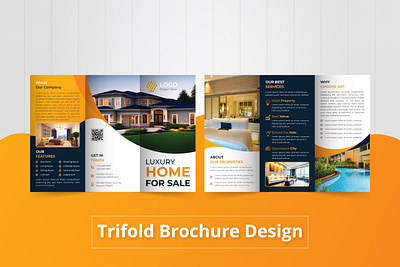 Real Estate Trifold Brochure Design banner design bifold brochure brochure design brochure template catalog design company profile corporate design flyer design graphic design leaflet design modern brochure post card design poster design professional design real estate design social media design trifold brochure yellow brochure