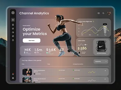 Sports Dashboard — "UI Practice Concept" app branding design ui ux