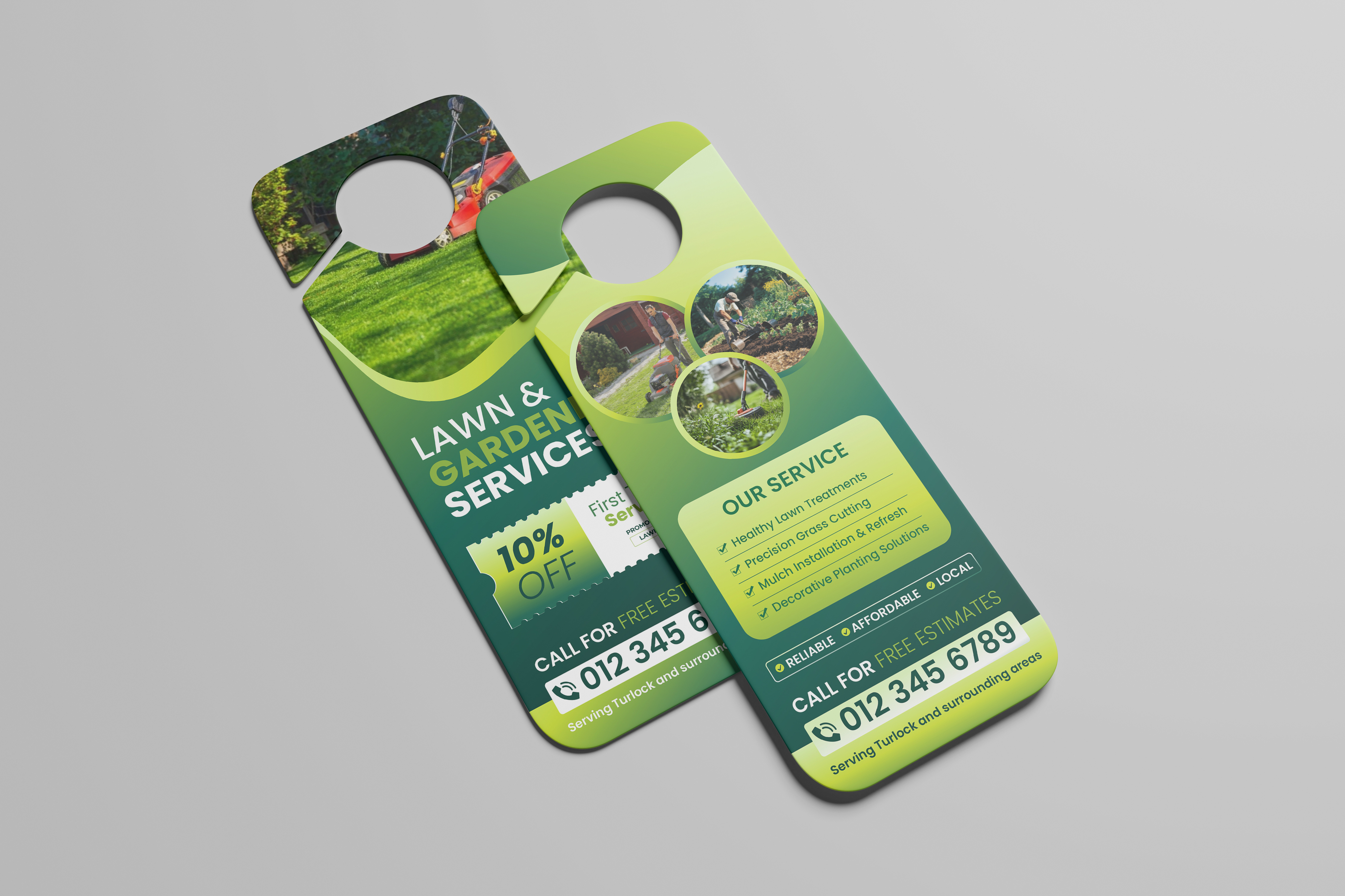 Example of Door Hanger, Flyer & Postcard Design