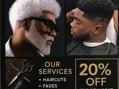 "Barbershop" flyer 3d branding design flyer design graphic design logo