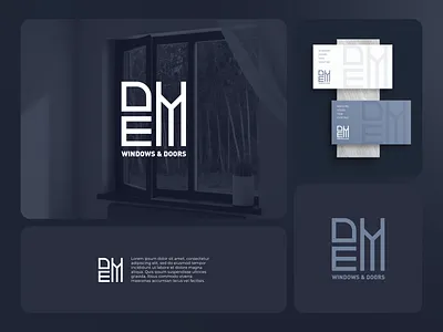 Logo for Windows & Doors Company branding business doors logo logodesign logotype monogram type typography visual identity windows