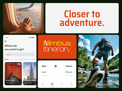 ✈️ Nimbus Itinerary – modern travel brand bentogrid brand identity branding brandpresentation graphic design logodesign marketing shohankhangfx travelbranding traveldesign