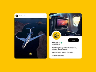 Altitude Luxury Jet Brand | Social Media Design Showcase showcase social media banner social media marketing