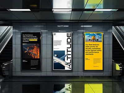 Altitude | Flight-Inspired Branding Posters brochure graphic design landing page posters