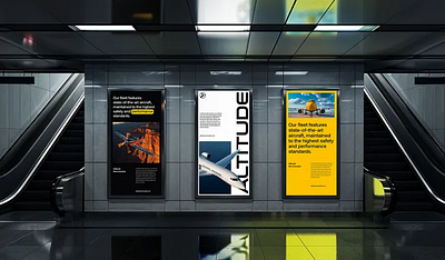 Altitude | Flight-Inspired Branding Posters brochure graphic design landing page posters