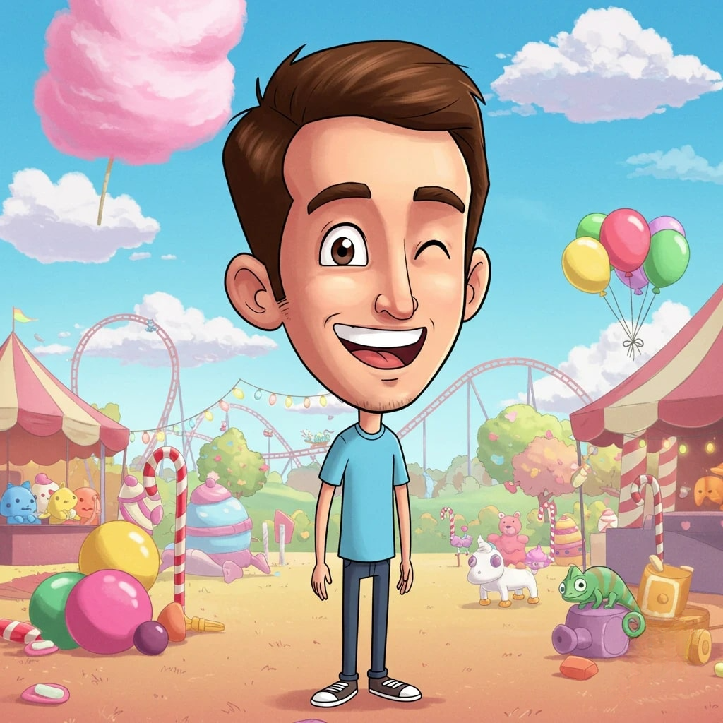 A smiling cartoon man 3d animation app branding card design font graphic design icon idea illustration logo motion graphics pattern plant sign typography ui ux vector