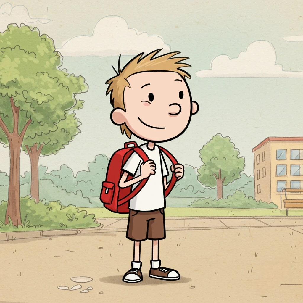 A smiling cartoon boy 3d animation app branding card design font graphic design icon idea illustration logo motion graphics pattern plant sign typography ui ux vector