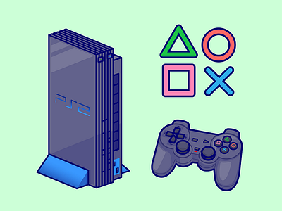 Playstation 2🎮 card design font icon idea illustration pattern plant sign ui
