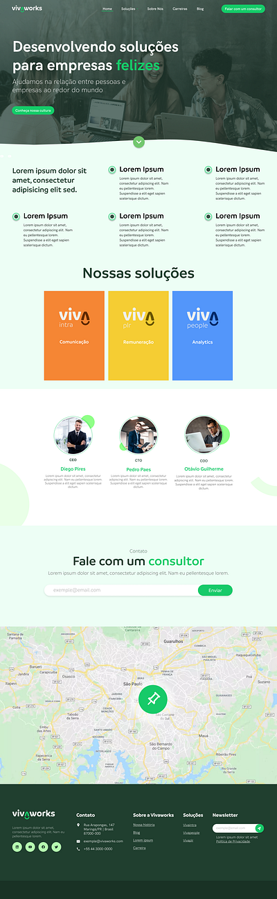 Proposta de site - Rebranding Vivaworks branding design ui webdesign