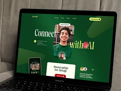 UI/UX | Meti - AI Powered Communication SaaS ai app branding graphic design saas