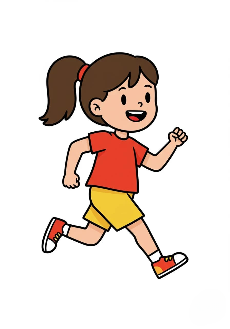 A cartoon girl with a ponytail 3d animation app branding card design font graphic design icon idea illustration logo motion graphics pattern plant sign typography ui ux vector