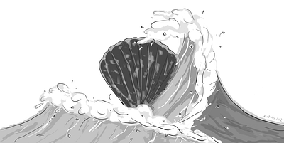 .scallop illustration inktober inktober2022 scallop