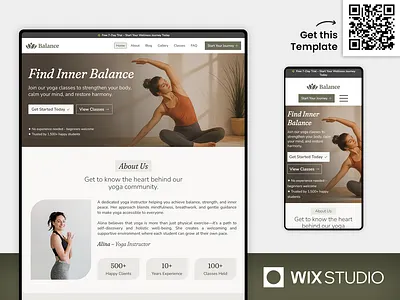 Yoga Wix Studio Website Template beautiful website coach website holistic website instructor website lifestyle website meditation website mind fullness website mindfullness website retreats website wellbeing website wellness website wix studio wix studio website wix studio website template yoga website