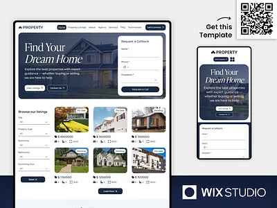 Property Listings Wix Studio Website Template beautiful website dream home website house sell website house seller properties template property listing property listings property seller property website real estate real estate template realtor website website template wix real estate wix studio wix studio website wix studio website template