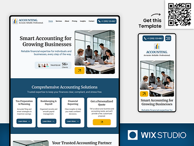 Bookkeeper & Accounting Wix Studio Website Template account website accountant accountant website accounting website accounting wix beautiful website bookkeeper business website finance website finance wix financial website website template website template wix wix business website wix studio wix studio website wix studio website template