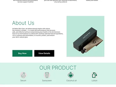 Cosmetics landing page animation branding graphic design ui