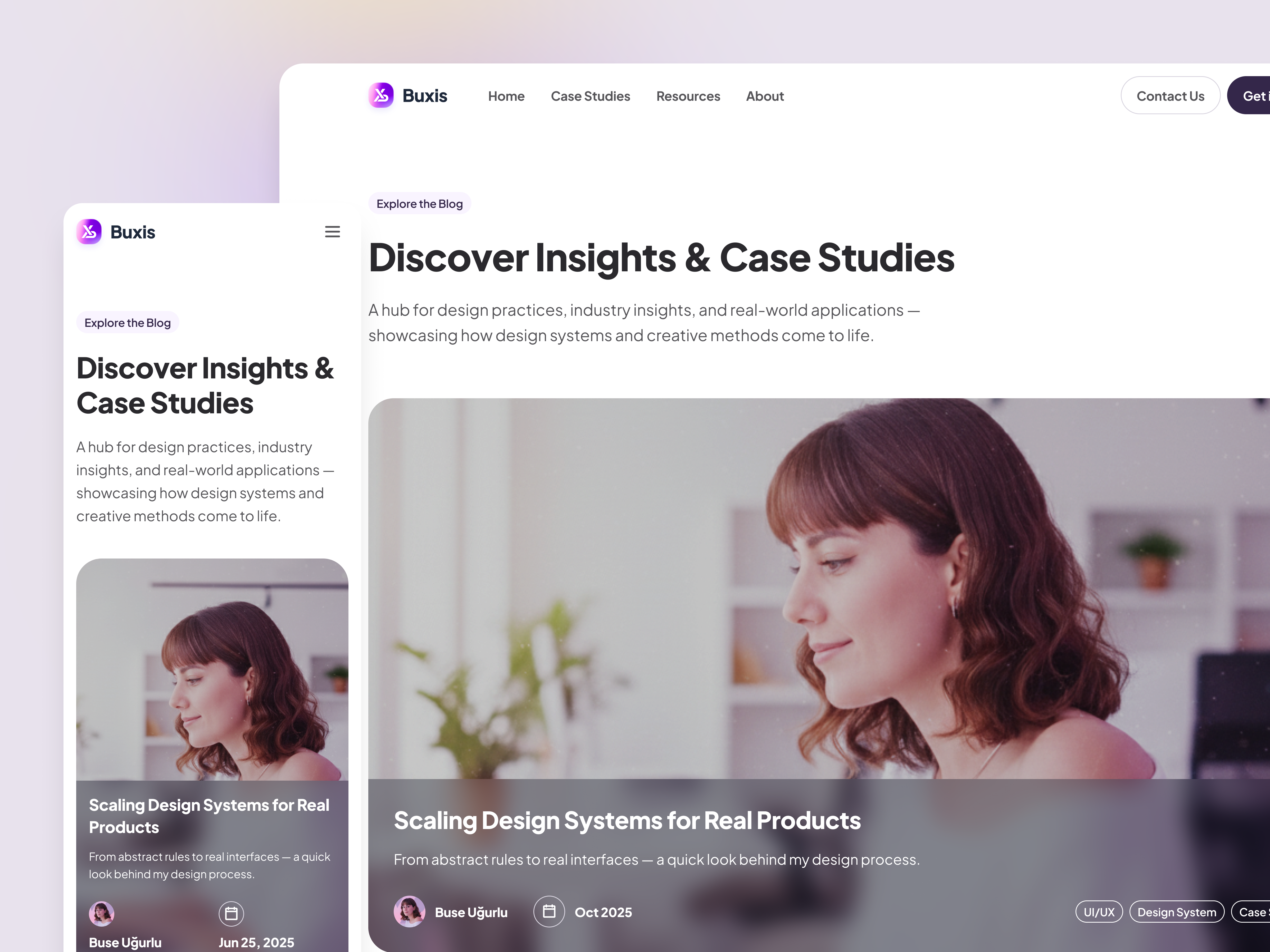 Blog Web App appdesign blogpage cleanui designsystem figma layout resourcespage ui ux webdesign