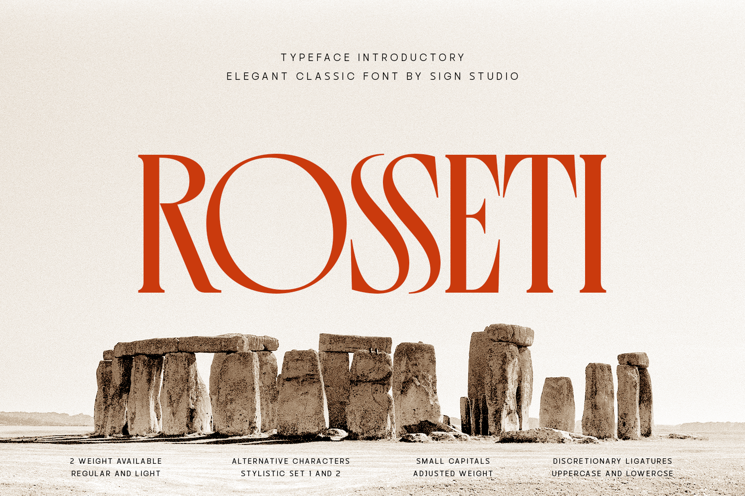 Rosseti - Elegant Retro Serif Font sleek and elegant