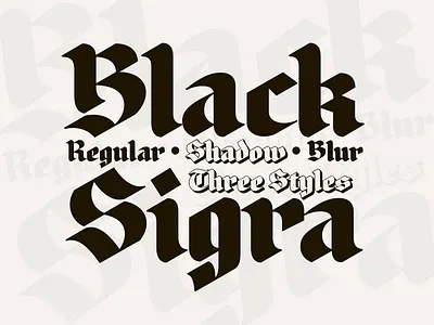 Black Sigra - Bold Blackletter custom title