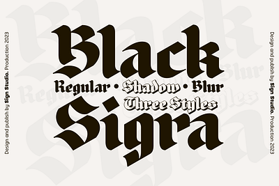 Black Sigra - Bold Blackletter custom title