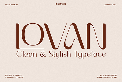 Lovan - Modern Romantic Font clean and stylish