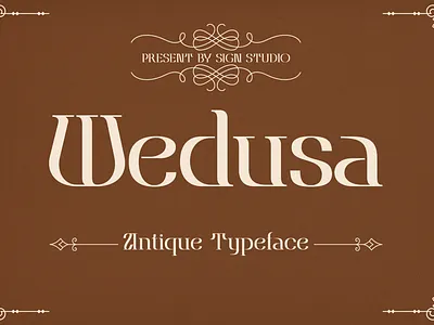 Wedusa - Oldstyle antique font decorative serif logo
