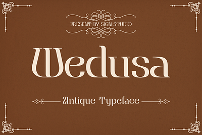 Wedusa - Oldstyle antique font decorative serif logo