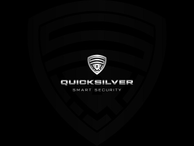 Quicksilver Smart Security Logo – Shield & Lock Design customlogo cyber logo lock logo logo design logomaker modern identity modernlogo shield logo smart security tech brand