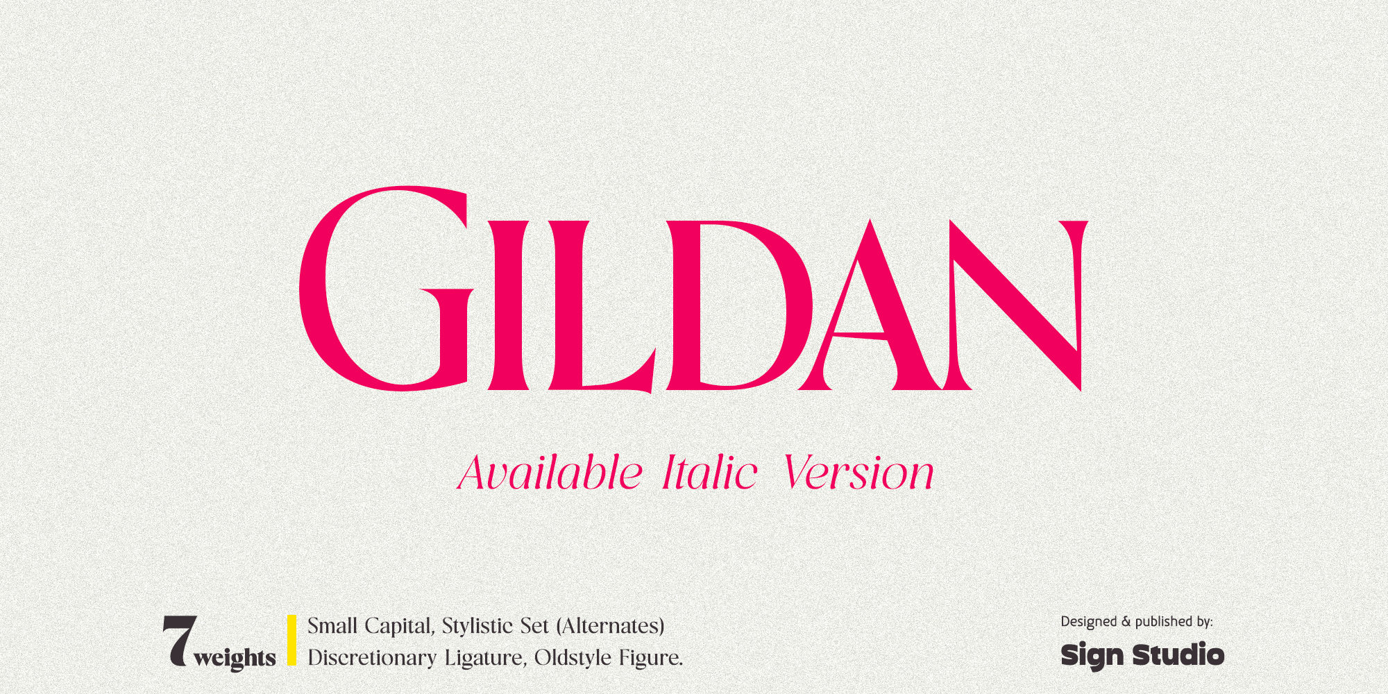Gildan - Regular & Italic Font contemporary classic logotype
