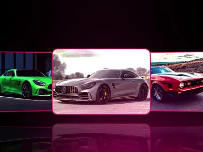 Sportscar Carousel animation carousel menu motion graphics product sport car