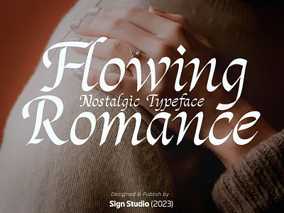Flowing Romance - Handlettering font display typeface