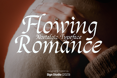 Flowing Romance - Handlettering font display typeface