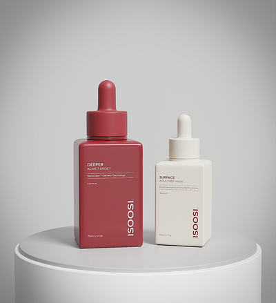 ISOOSI Skincare Packaging Concept box design branding graphic design label label design packaging design skin care skincare skincare products