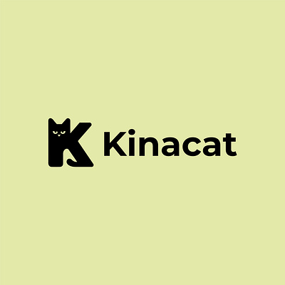 Kinacat logo for Cat shop branding cat design graphic design icon illustration logo logo design mark modern logo popular symbol top trending