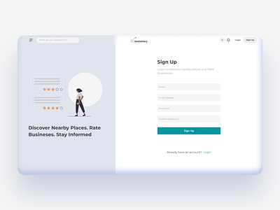 Signup page - project Deshi Diary design ecommerce figma react native ui ux