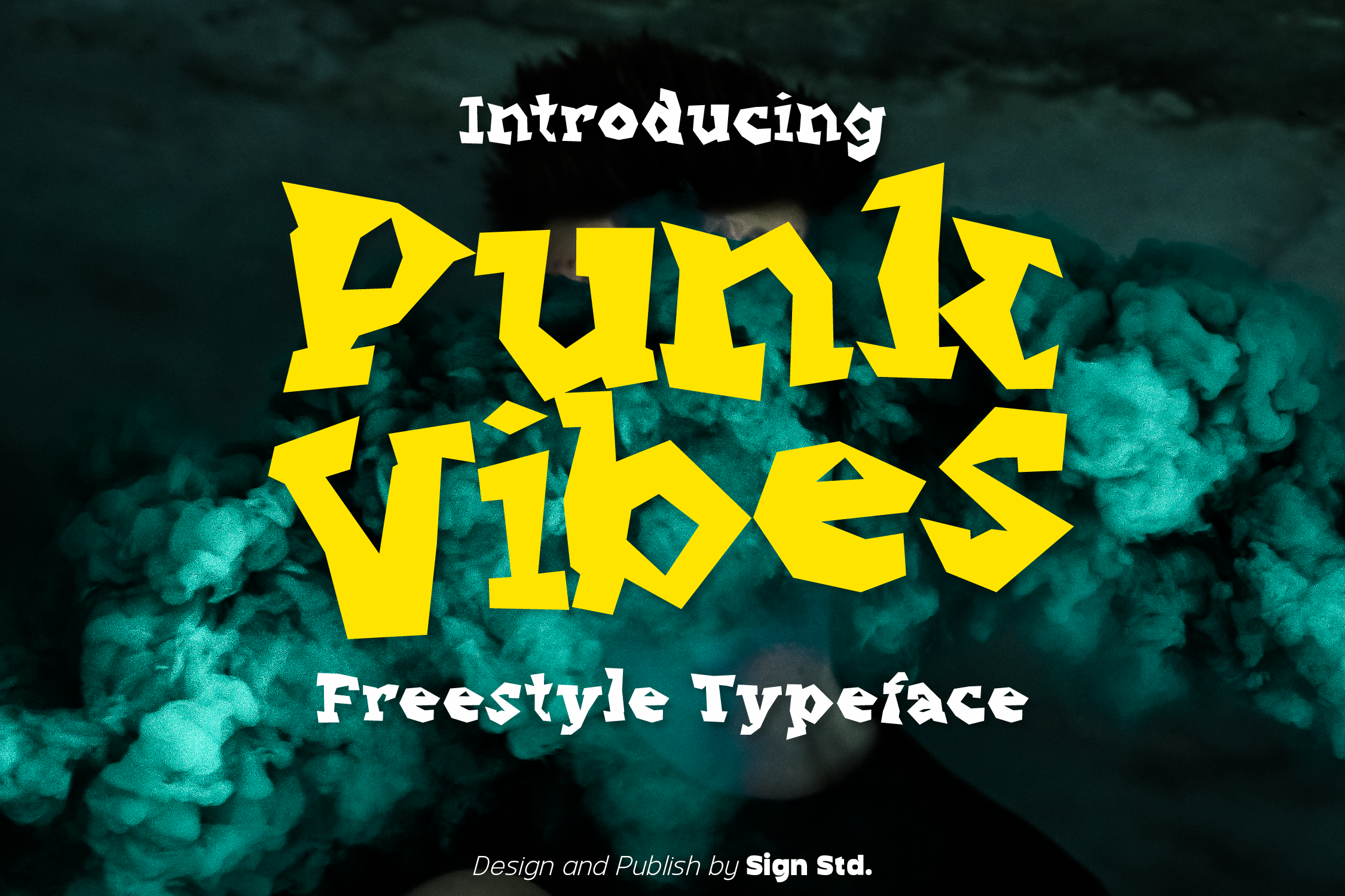 Punk Vibes - Experimental Freestyle Typeface t shirt design