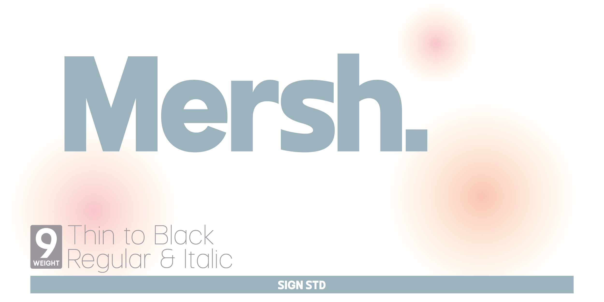 Mersh - Regular & Italic Font advertising